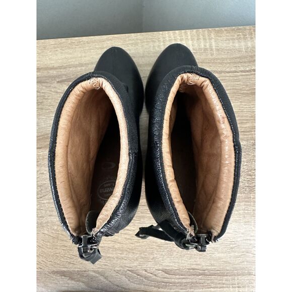 Jeffrey Campbell Havana Last Rumble Black Leather Heeled Ankle Boots size 6.5 - Picture 4 of 14